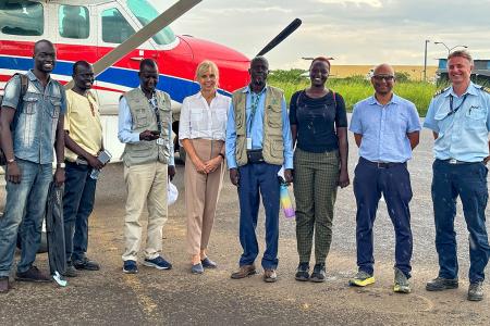 Passengers from Norwegian Embassy and ADRA South Sudan 