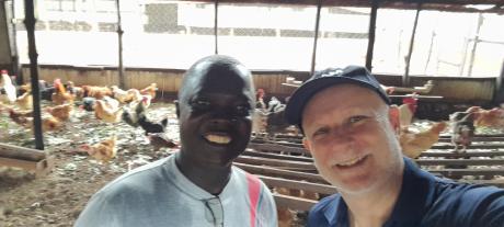 Dispatcher Thomas Titus and Operations Project Manager Feil in Maridi