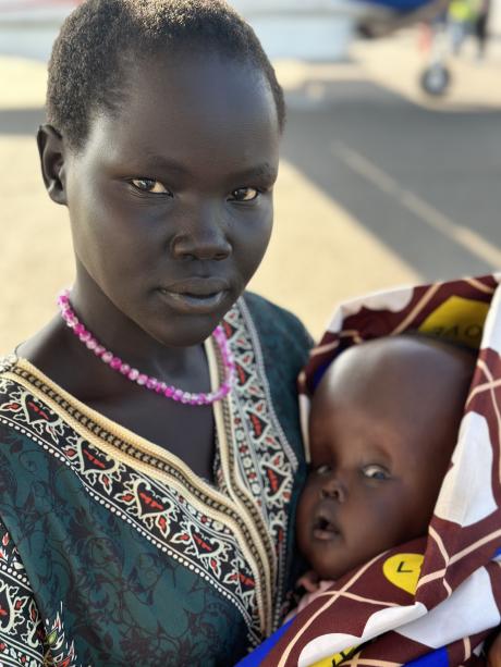 Monika Abur with daugher Nyandit 